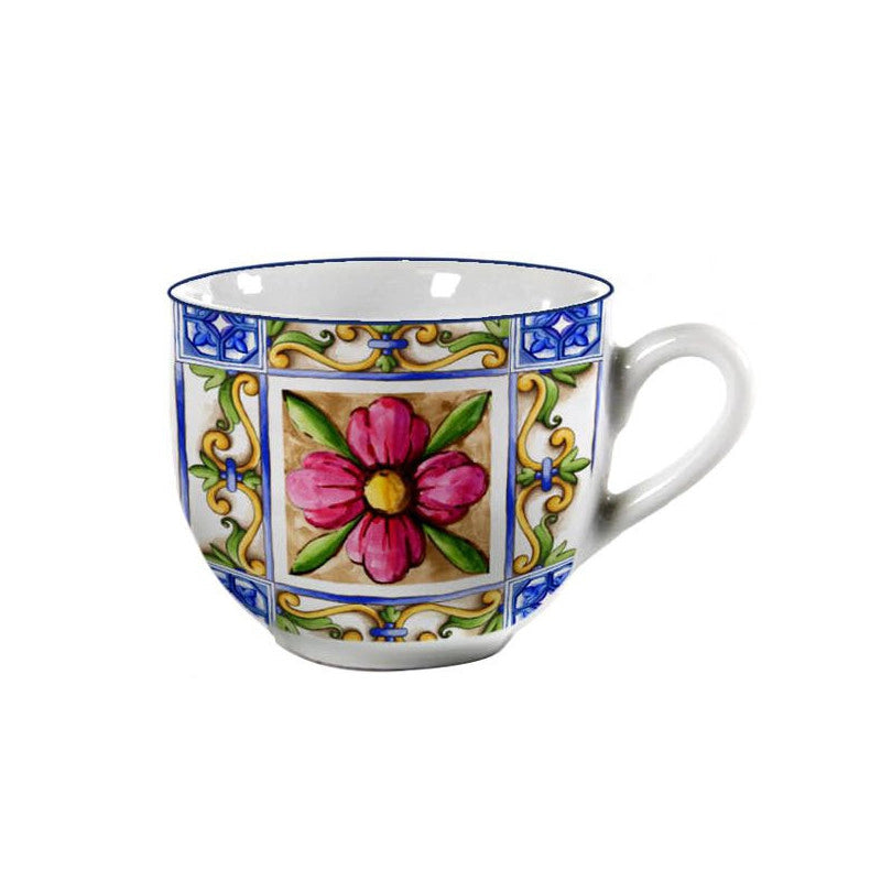 Tazza Caffe Porcellana Mediterr. Pz 6 Passionecasa