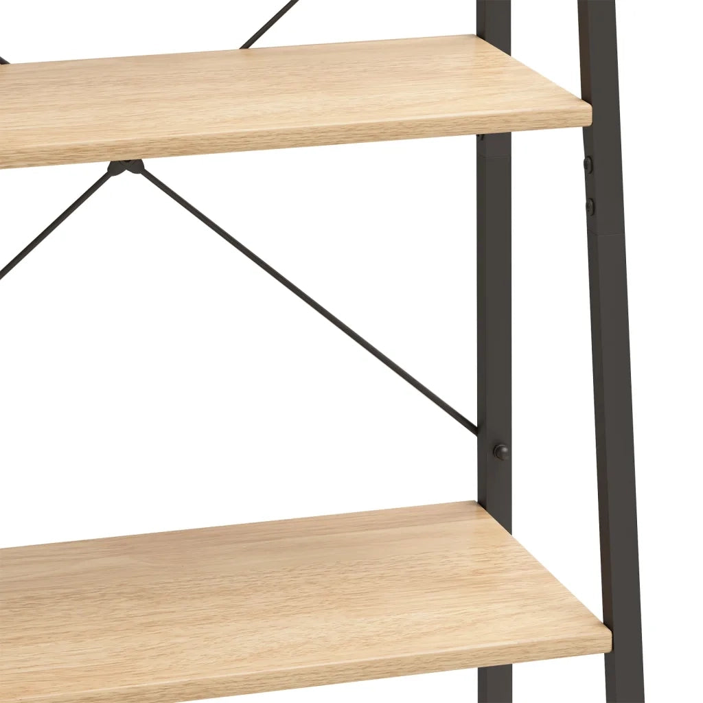 Scaffale Autoportante 5 Ripiani Marrone Chiaro Nero 56x35x174cm 336367