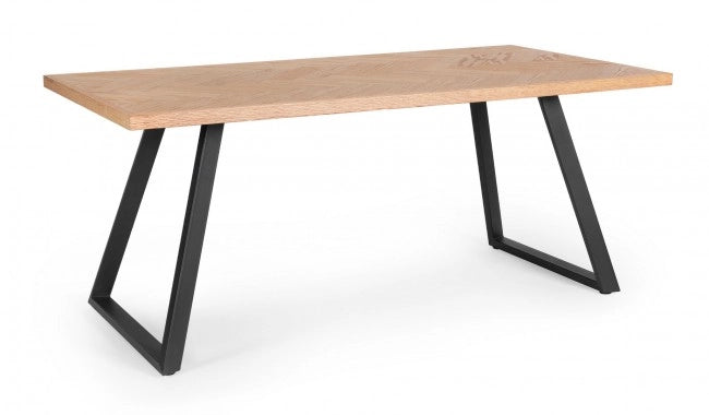 Tavolo Legno Nero Industriale da Interno 180x90 cm - GRIFFIN