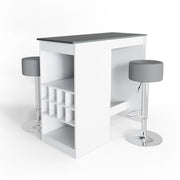 Vicco Tavolo bar con sgabelli Bianco/antracite 115 x 50 cm con 2 sgabelli da bar