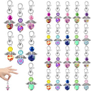 Sostegno per Chiavi Angelo - 30 Pezzi - Metallo - Sostegno per Chiavi Decorativo - Regali per Matrimonio/Battesimo - Regalo Unico - C. 5,5 x 2 cm - Biglietti di Ringraziamento