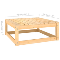 Set Salotto Giardino 7 pz Cuscini Antracite Legno Massello Pino 3076744