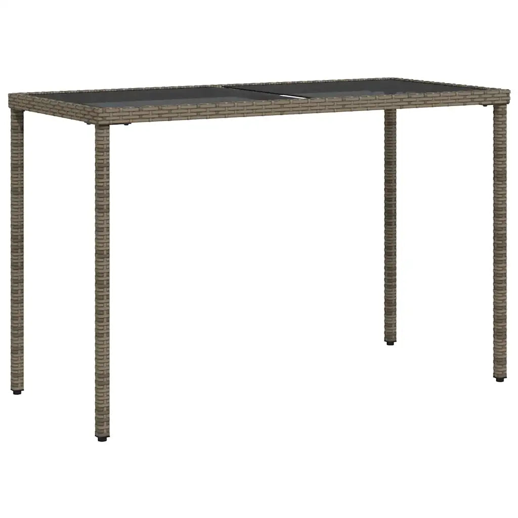 Set da Pranzo da Giardino 5 pz con Cuscini in Polyrattan Grigio