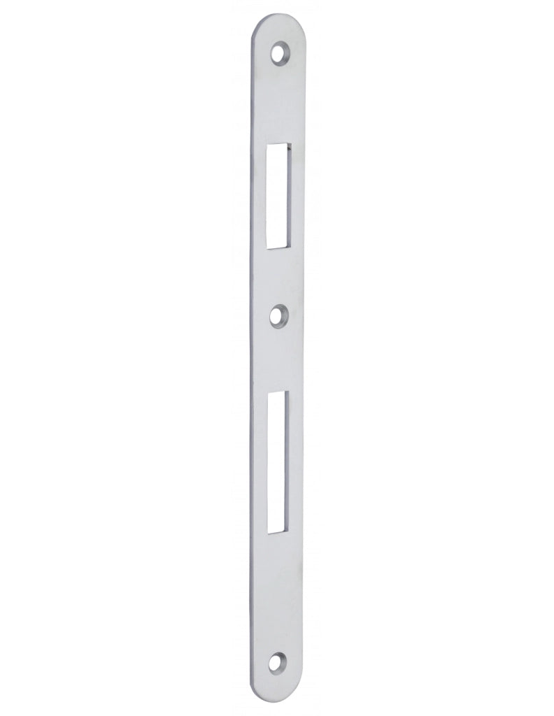 Serratura Patent da incasso 90mm x 50mm, reversibile, piastra tonda, richiamo 1/2 giro, 1 chiave, cromo opaco - THIRARD