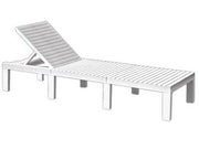 LETTINI SDRAIO PRENDISOLE IN RESINA MODULARI HAITI BIANCHI CM.195x65xH78