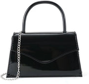 Clutch per donna per la serata di nozze piccola borsa a tracolla con catena da spalla (nero)