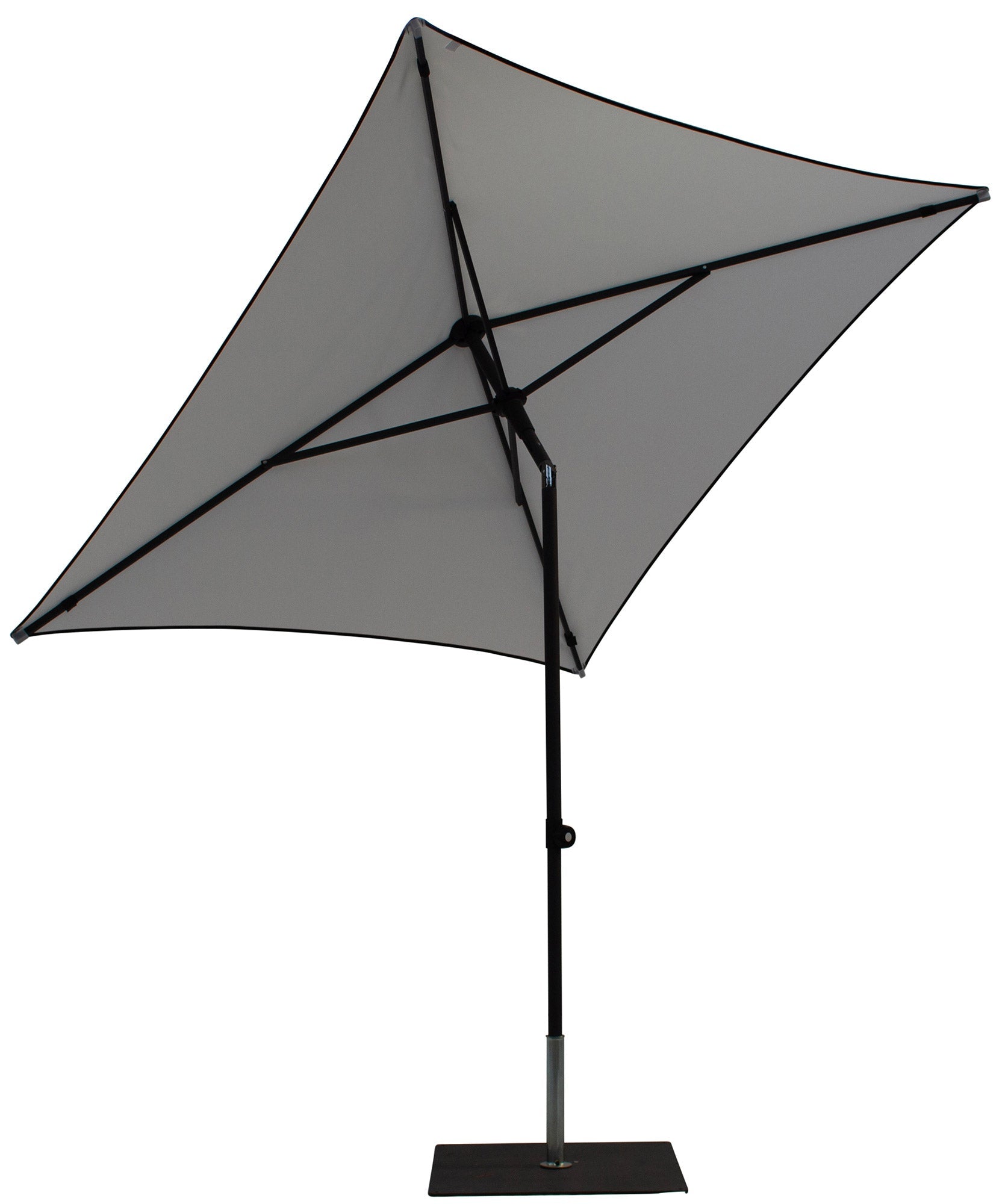 Ombrellone da Giardino 2x2 m Palo Ø38 mm in Alluminio Tessuto Dralon Acrilico Border Bianco