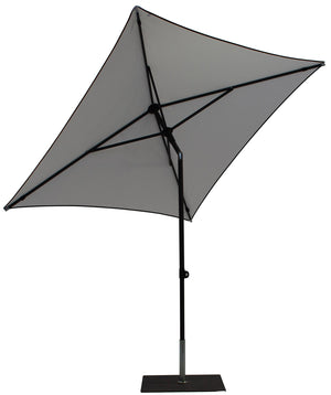 Ombrellone da Giardino 2x2 m Palo Ø38 mm in Alluminio Tessuto Dralon Acrilico Border Bianco