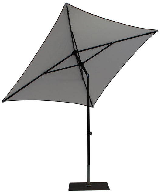 Ombrellone da Giardino 2x2 m Palo Ø38 mm in Alluminio Tessuto Dralon Acrilico Border Bianco