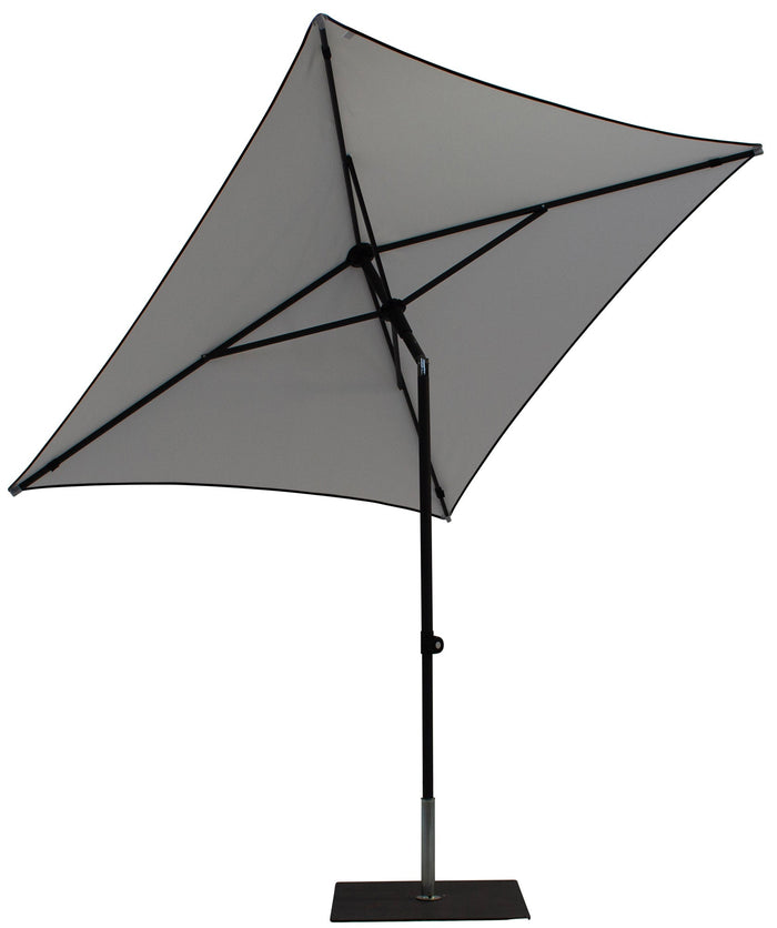 Ombrellone da Giardino 2x2 m Palo Ø38 mm in Alluminio Tessuto Dralon Acrilico Border Bianco