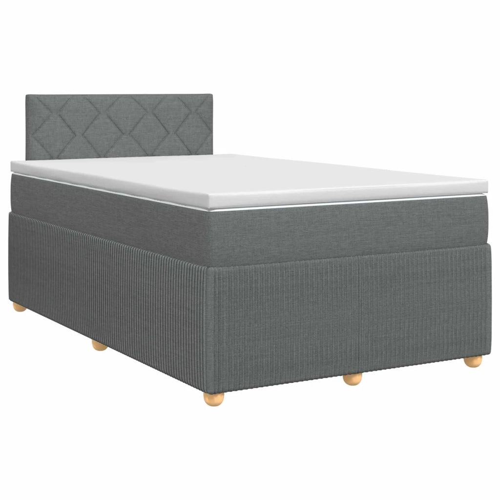 Letto box spring con materasso Grigio Scuro 120 x 190 cm 3451427