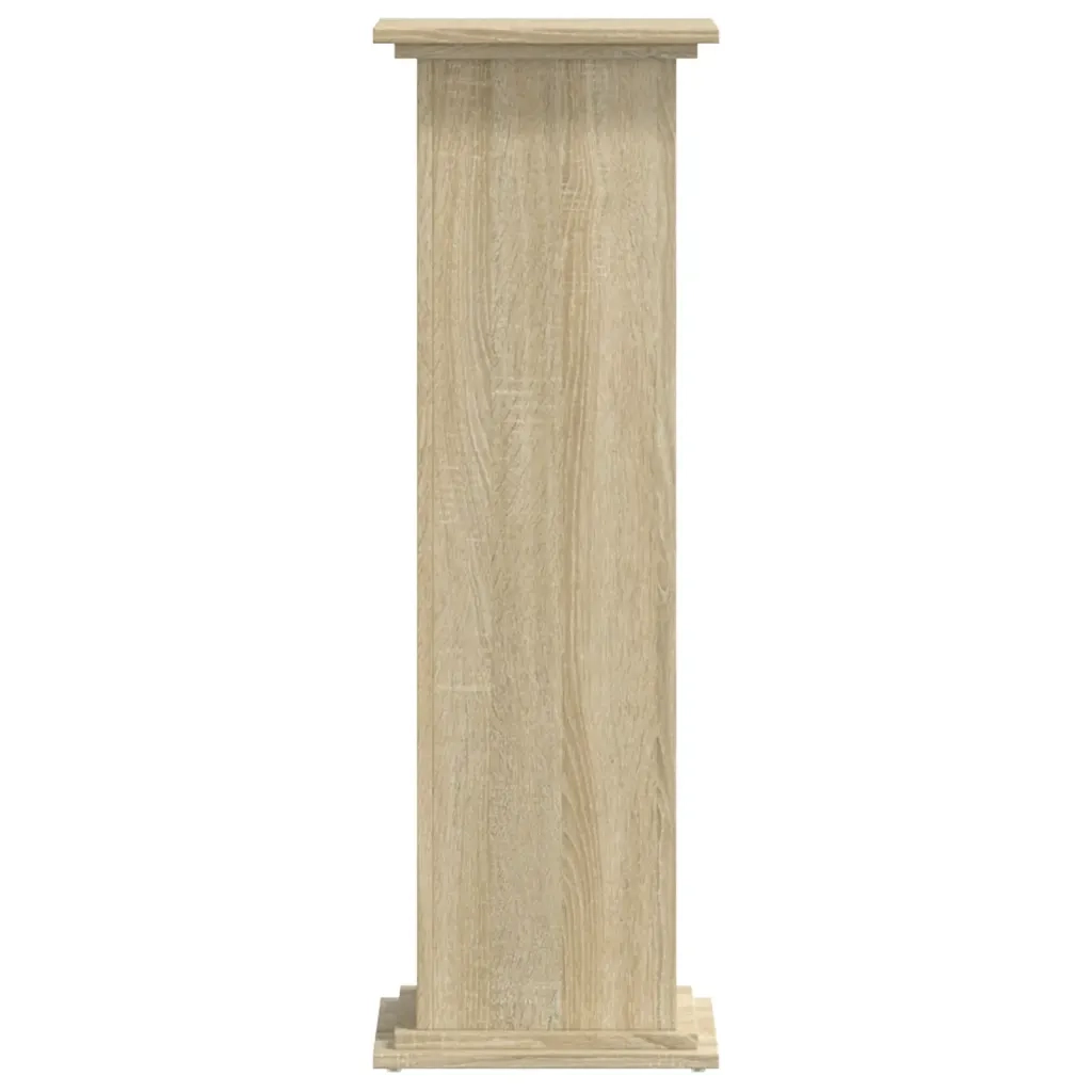 Supporto per Piante Rovere Sonoma 33x33x100cm Legno Multistrato 852980