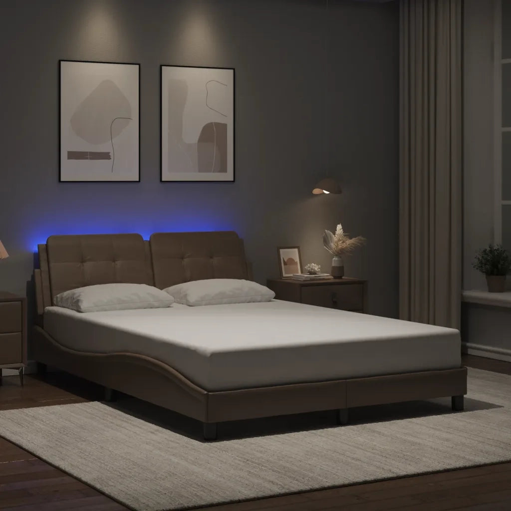 Giroletto con LED senza Materasso Zadar Cappuccino 140x200 cm 3214114