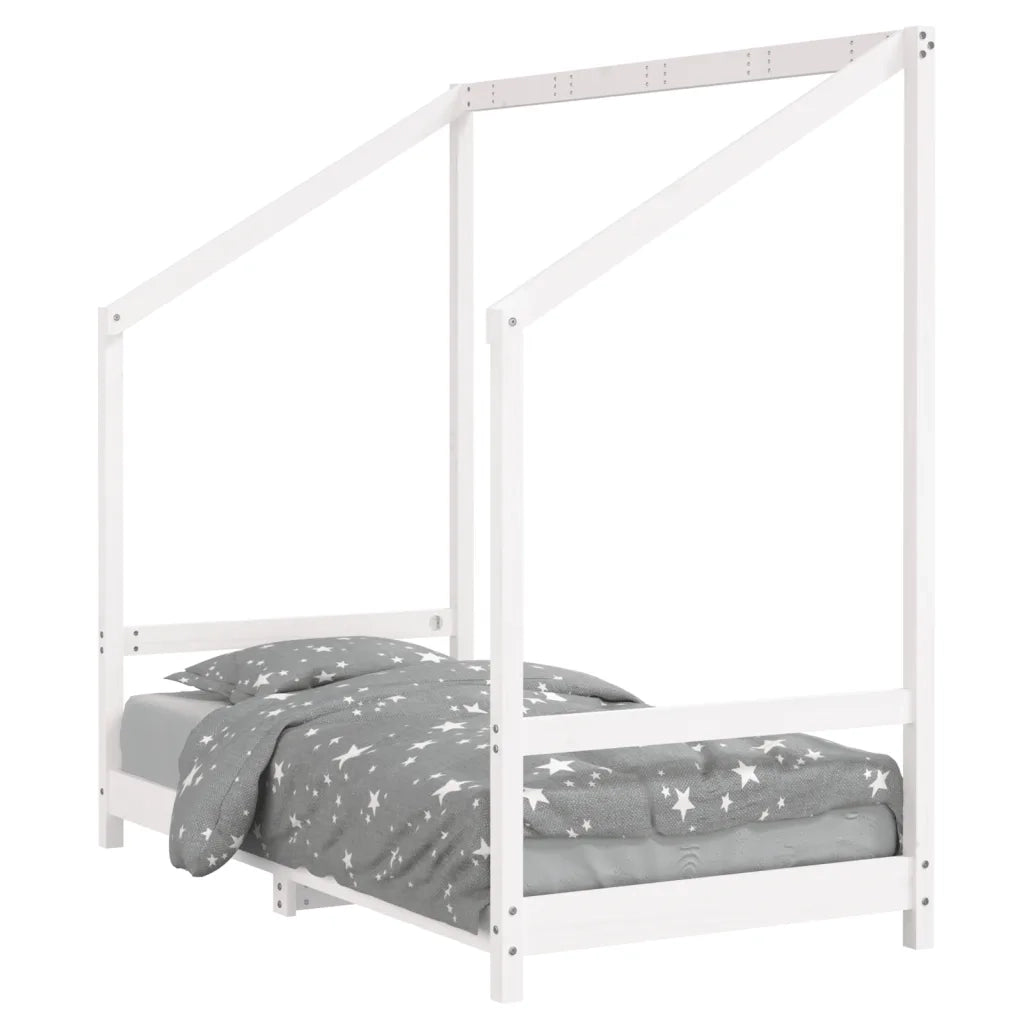 Giroletto per Bambini | Letto Infantile | Lettino Bianco 80x160cm in Legno Massello di Pino