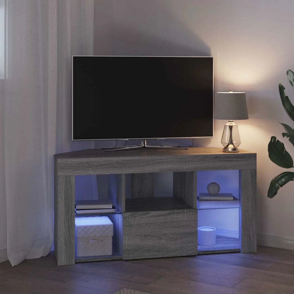 Mobile TV LED Angolare Grigio Sonoma 100 x 40 x 50 cm 889801
