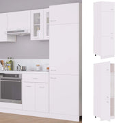 Mobile per Frigo “Lyon” Bianco 60x57x207 cm Legno Multistrato