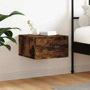 Comodino a Muro Rovere Fumo 35x35x20 cm 829814
