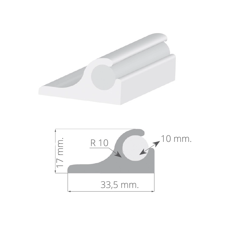 PROFILO IN PVC PER CUSCINERIA MT4