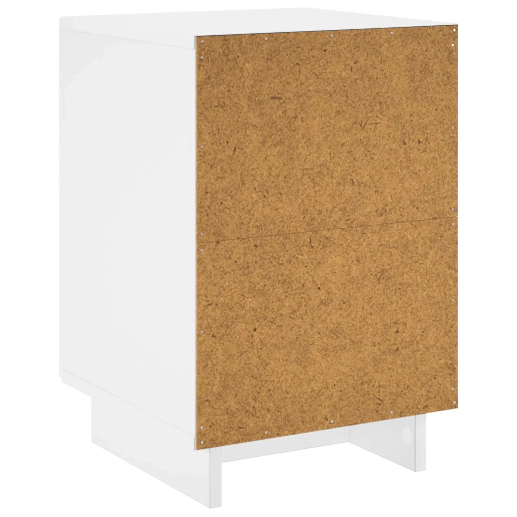 Armadio da Notte Bianco Lucido 33,5 x 34,5 x 50 cm 8011413
