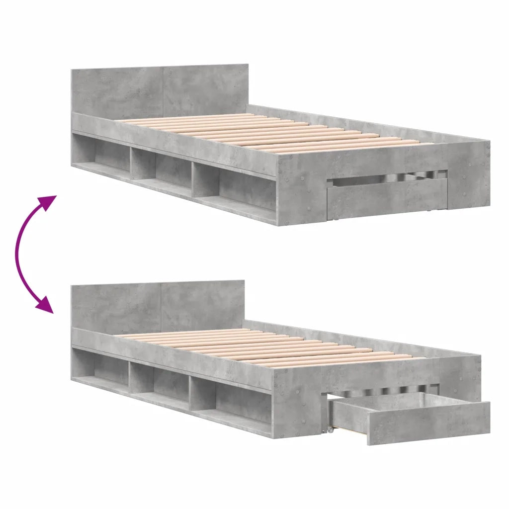 Giroletto Cassetto Grigio Cemento 100x200 cm Legno Multistrato 3280793