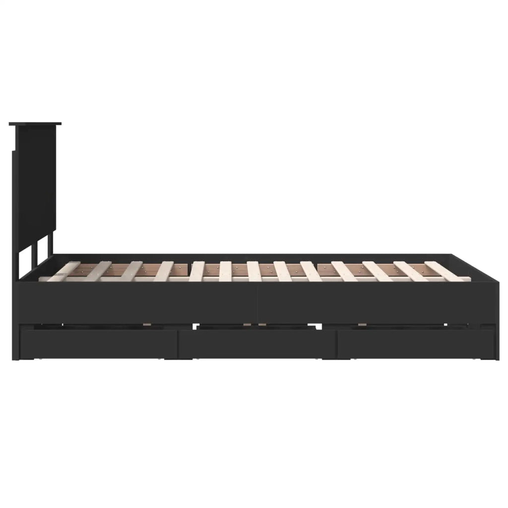 Struttura del letto-Giroletto Nero 120 x 190 cm Legno Ingegnerizzato 699139