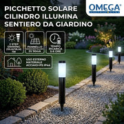 PICCHETTO SOLARE CILINDRO ILLUMINA SENTIERO DA GIARDINO