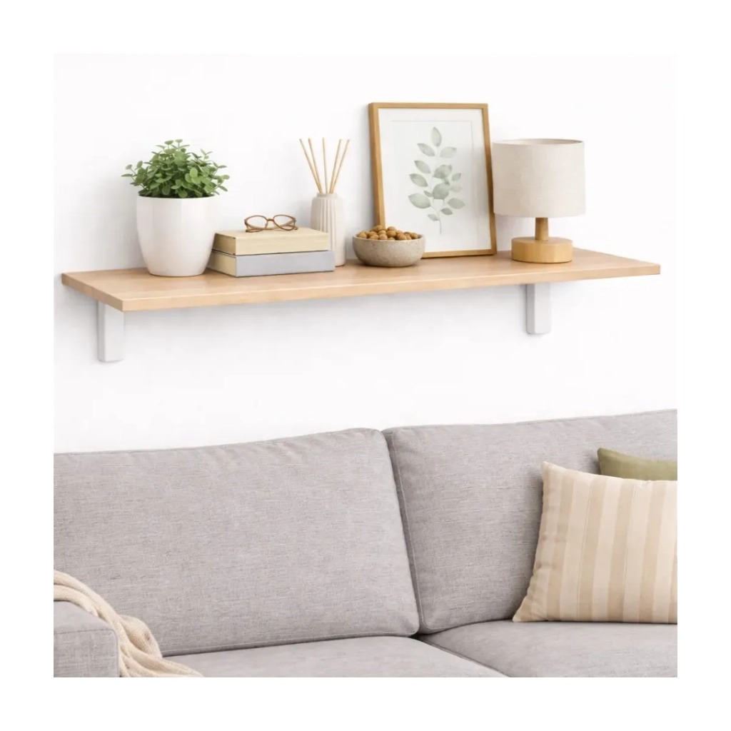 Mensola da Muro da appoggio in Legno nobilitato spessore 1,8 cm in colore Rovere  70x30 cm