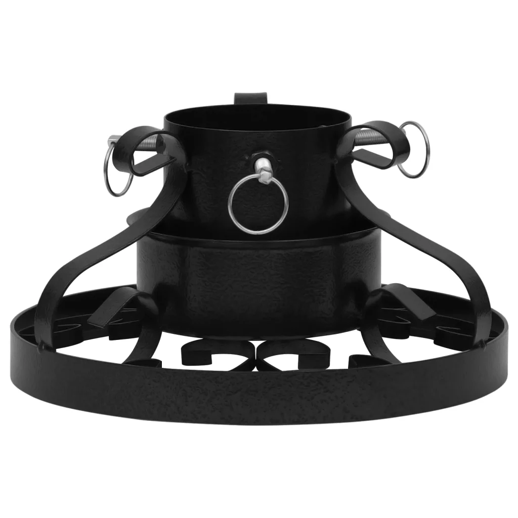 Base per Albero di Natale-Supporti per alberi di natale Nera 29x29x15,5 cm