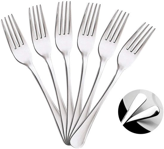 Set di 6 Forchette - Acciaio Inossidabile - 19 x 2,65 cm