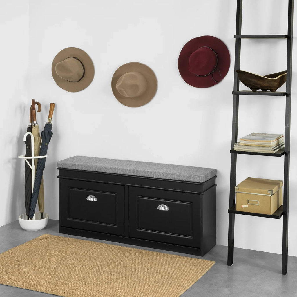 Scarpiera salvaspazio Slim Mobili per Scarpe Serie Scarpiere 104x24x52cm Nero FSR64-SCH