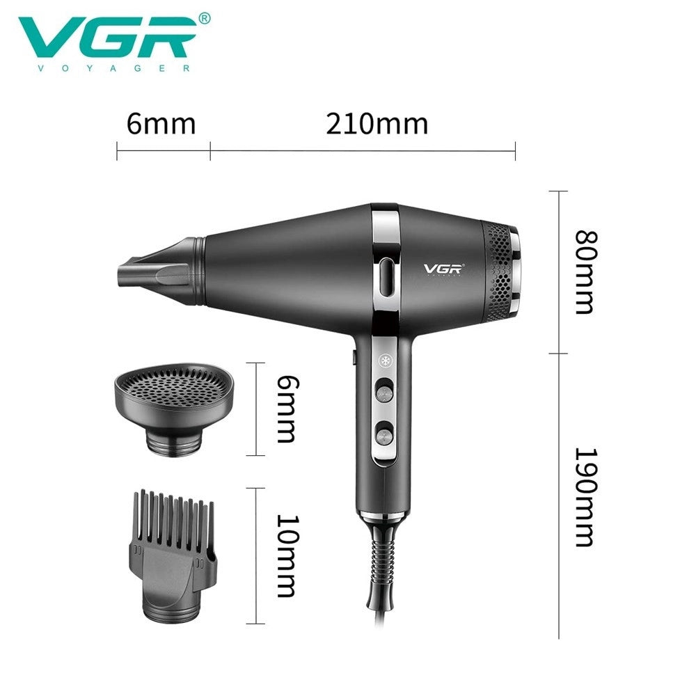 Trade Shop - Asciugacapelli Professionale 1800-2200w Pettine Styling Ugello Concentratore V-451 -