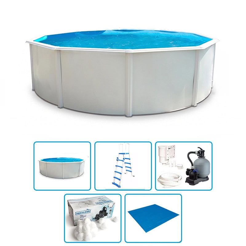 Piscina Fuori Terra Steelwhite -  4,60 X H.1,32 M - Kit Base