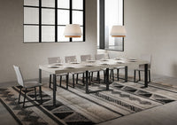 Consolle Allungabile 90-300x40x77 cm Futura Premium Cashmere Telaio Antracite