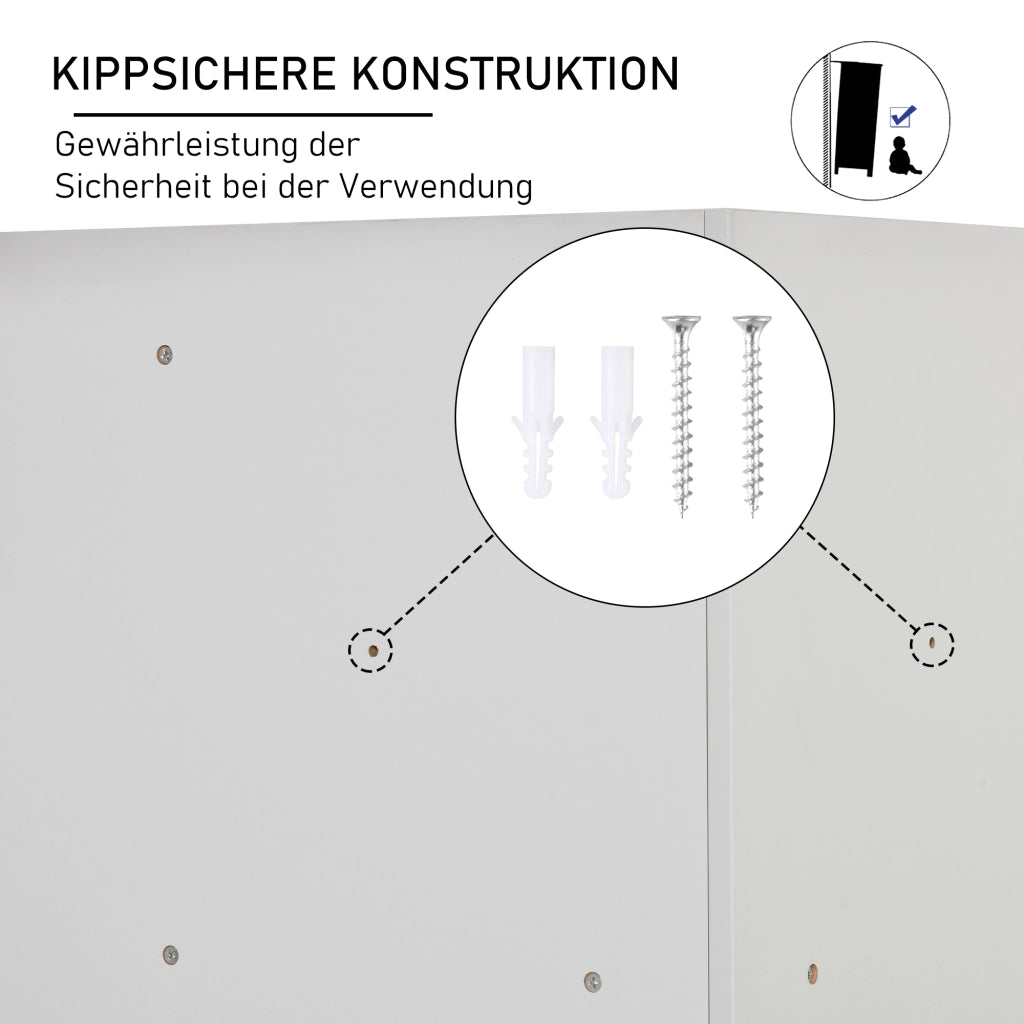 Cassettiera per bambini con 3 cassetti ¨C zephmum ¨C grigio 60x40x cm