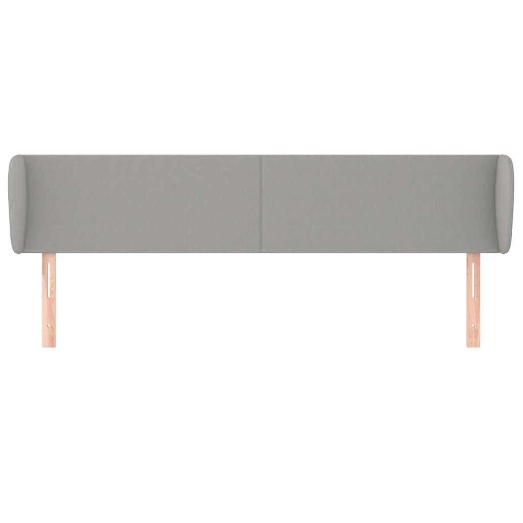Testiera | Testata ad Orecchio Grigio Chiaro 203x23x78/88 cm in Tessuto