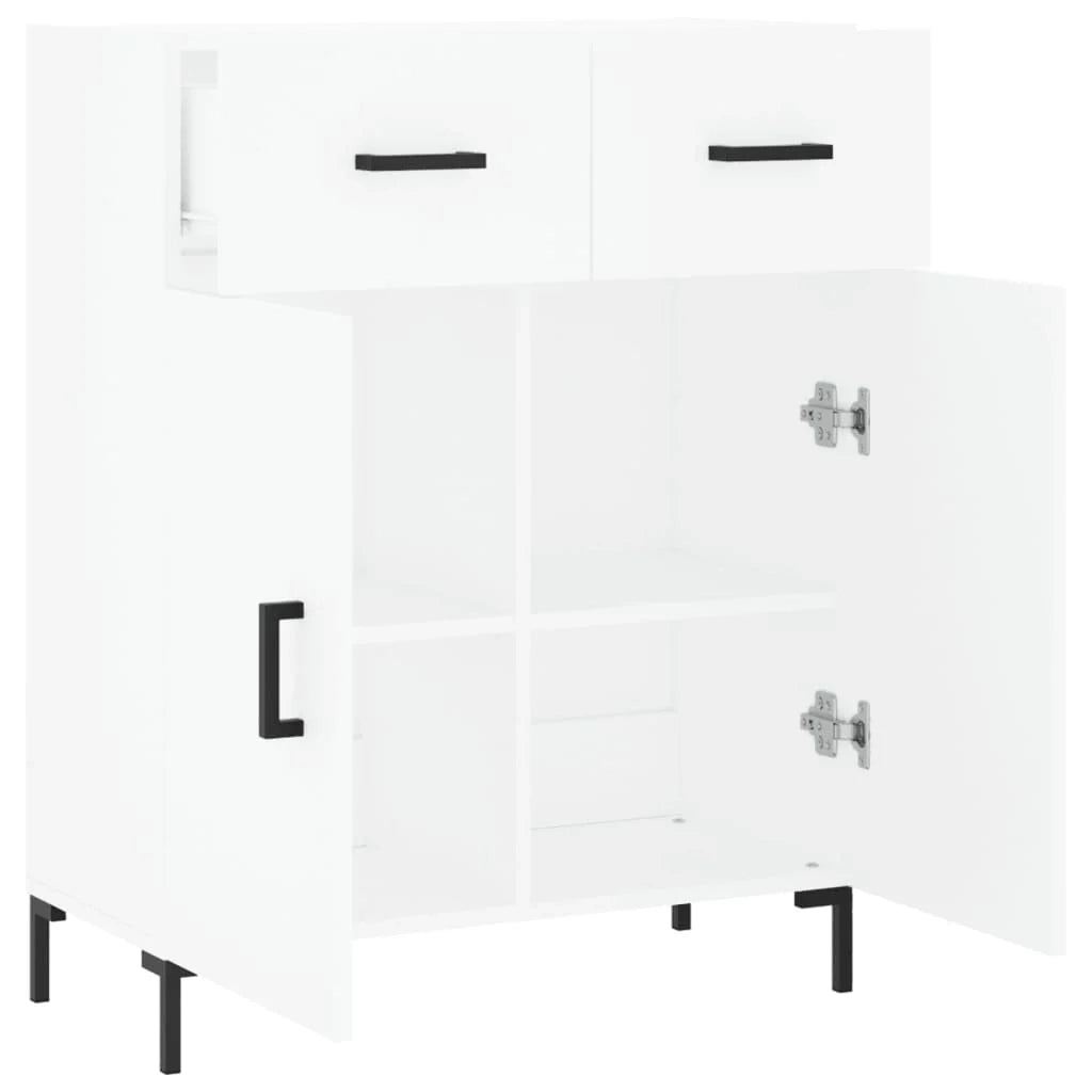 Buffet credenza cassettiera mobiletto mobile contenitore organizer per cucina soggiorno salotto 69,5 x 34 x 90 cm legno ingegnerizzato bianco 02_0030411