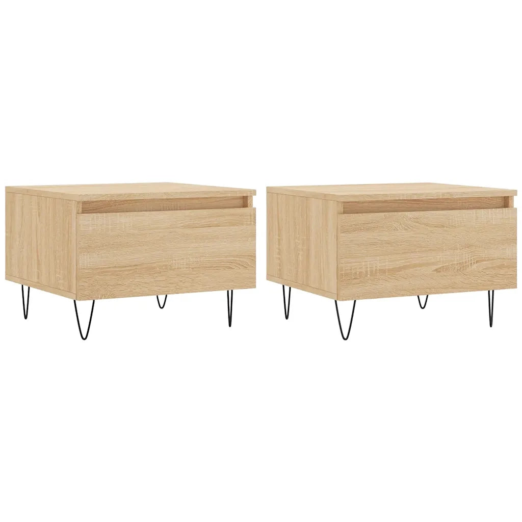 Tavolini Salotto 2pz Rovere Sonoma 50x46x35cm Legno Multistrato 830867