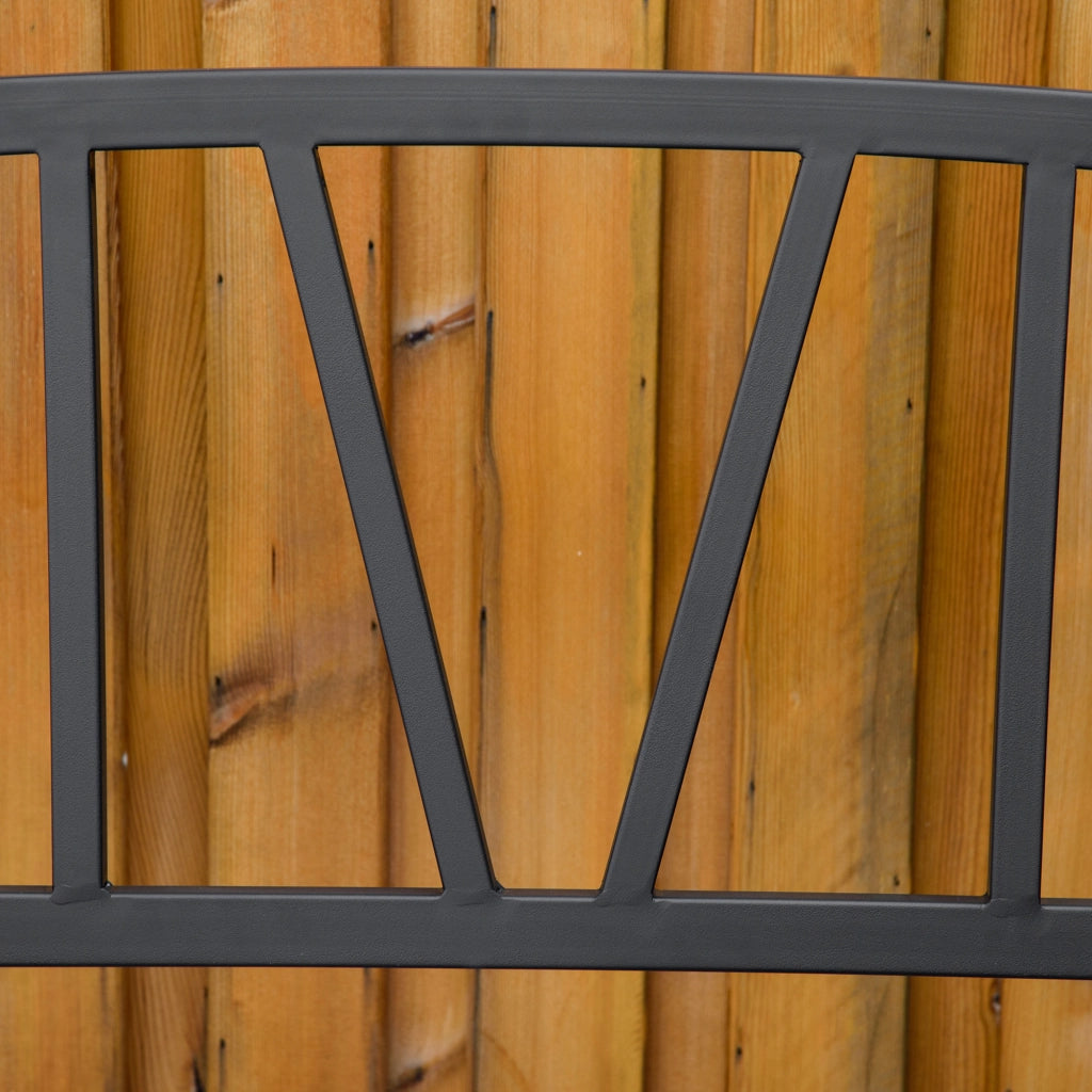 Panchina da Giardino in Metallo ¨C zephmum ¨C Nero, 2 Posti, 128x56x86cm