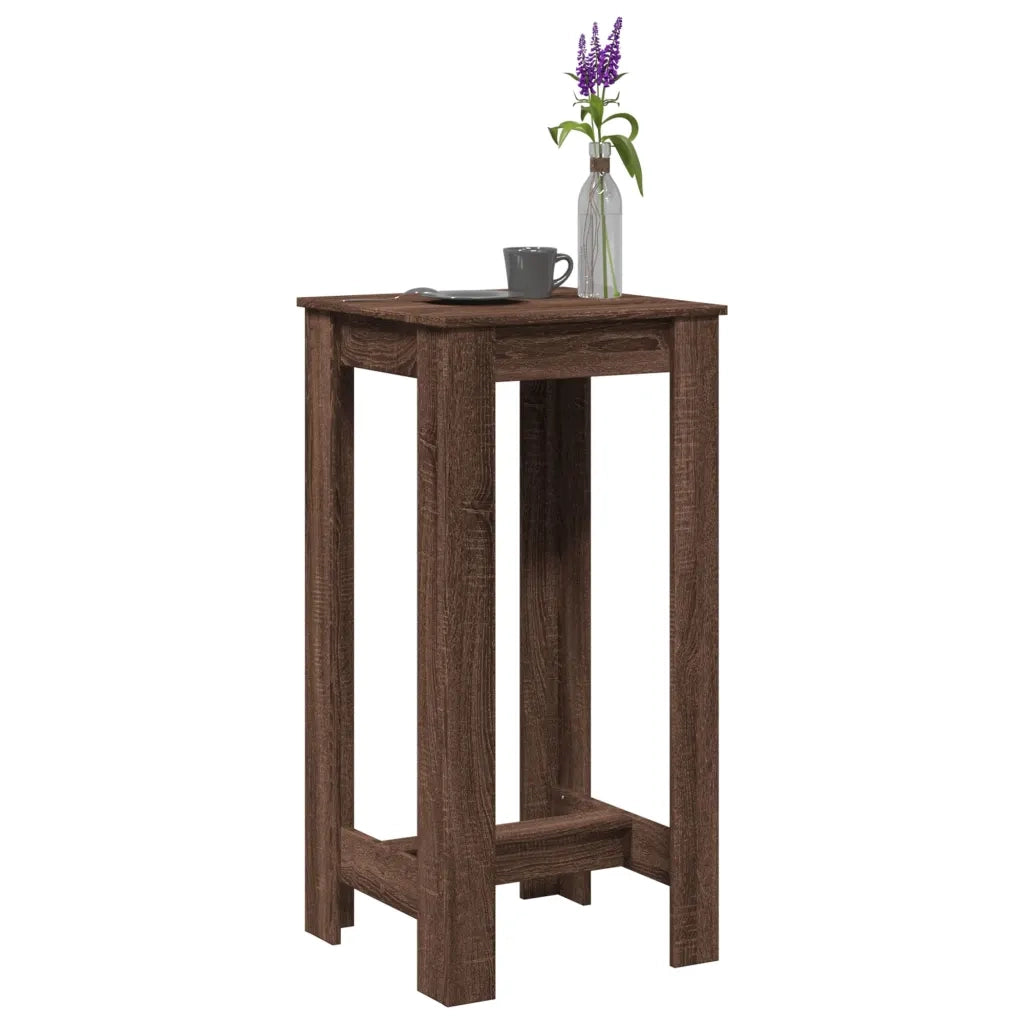 vidaXL Tavolo da Bar Rovere Marrone 51x50x103,5 cm in Truciolato