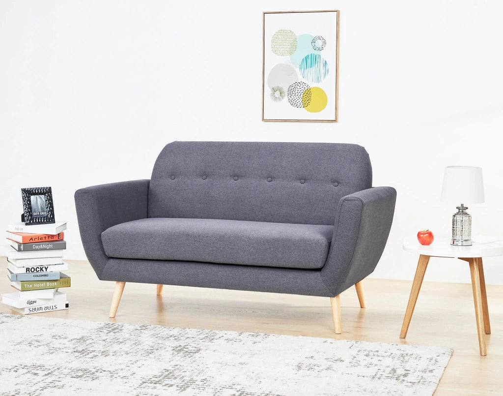 Divano due posti Scandinavo in Tessuto cm 147x79x86 - SILENTE
