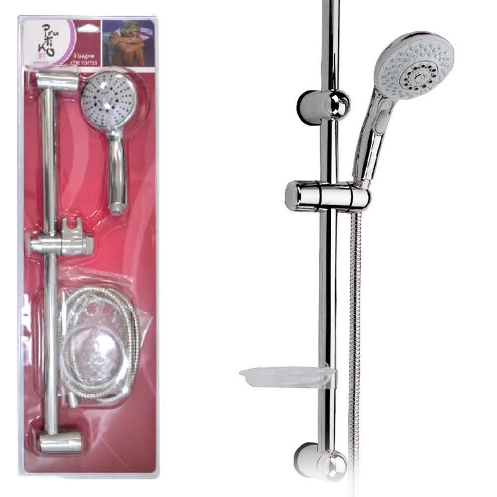 Trade Shop - Asta Saliscendi Doccia Con Doccetta Regolabile Mod. Milano - Pratiko 048 -        2