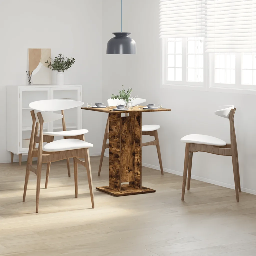 Tavolo da Bistrot Rovere Fumo 60x60x75cm in Legno Multistrato