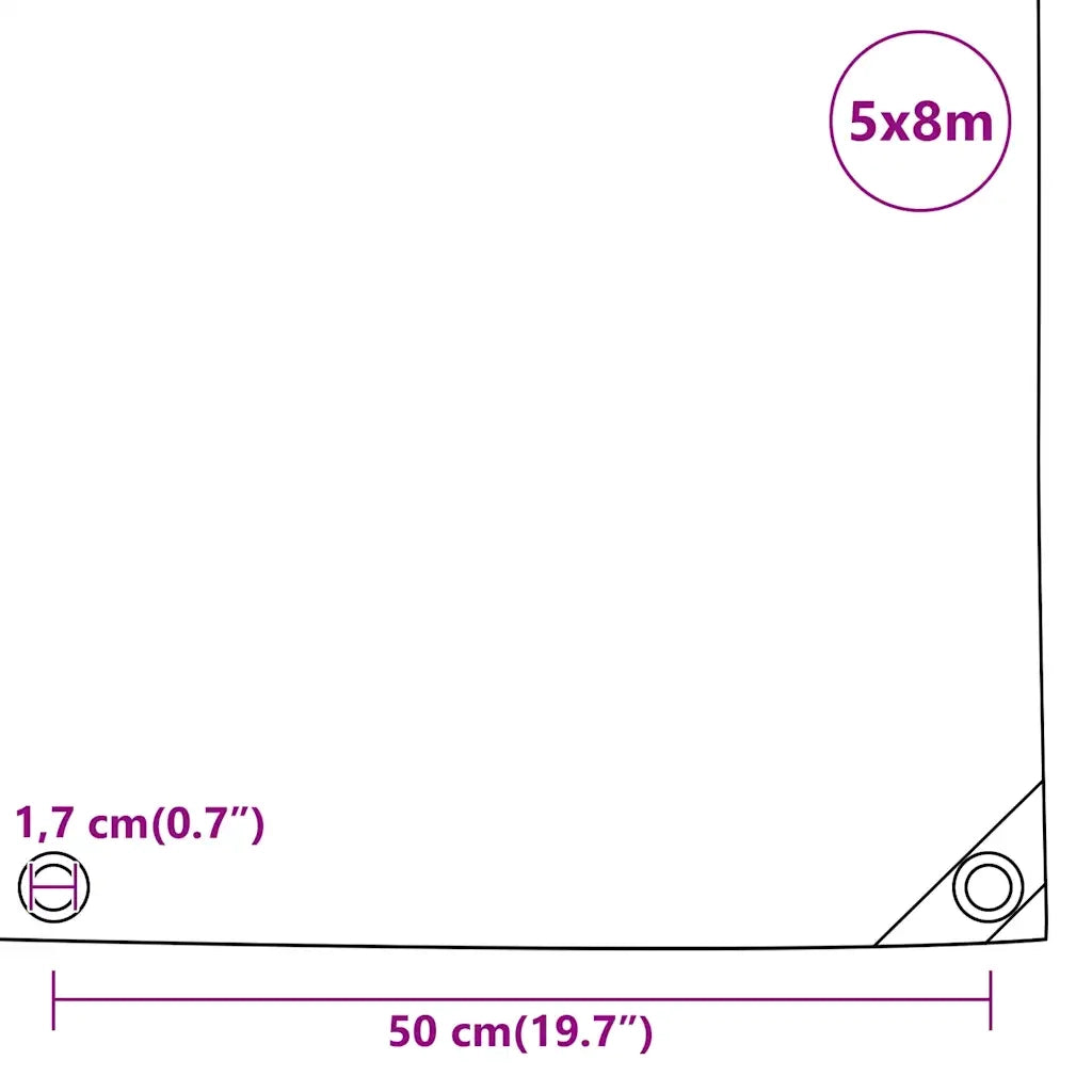 Telone Antracite 5x8 m 650 g/mÂ²