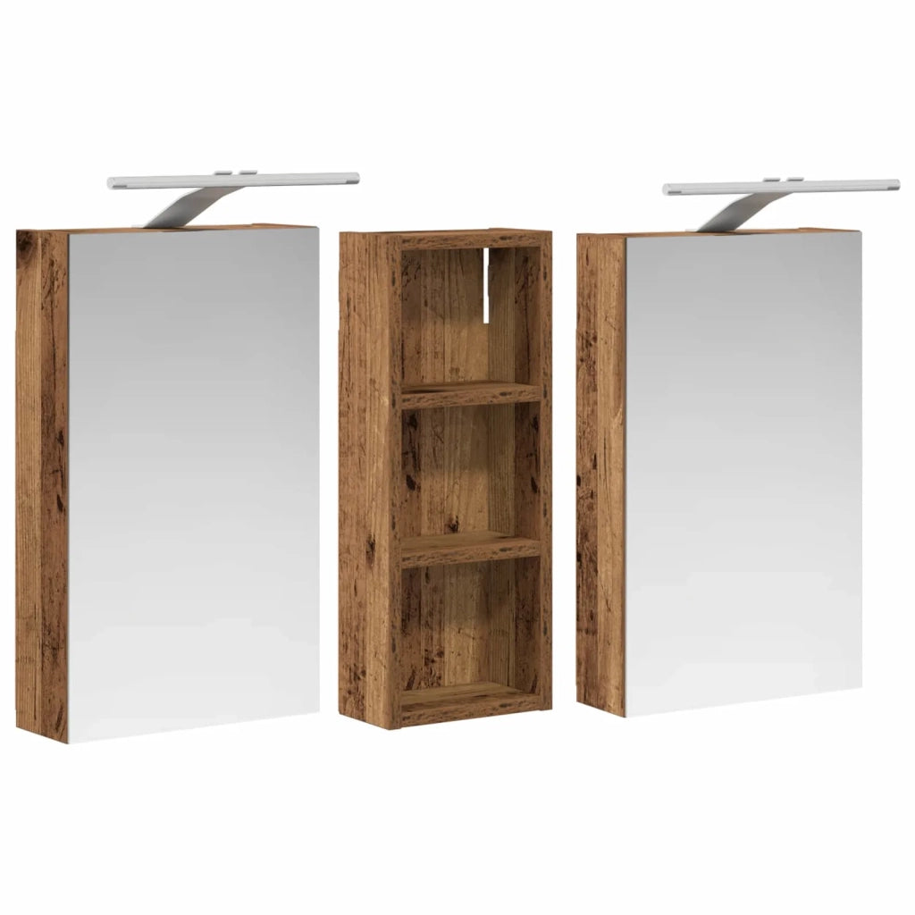 Set di Armadi da Bagno con lo scaffale 3 pcs 80 x 10,5 x 50 cm 3403662