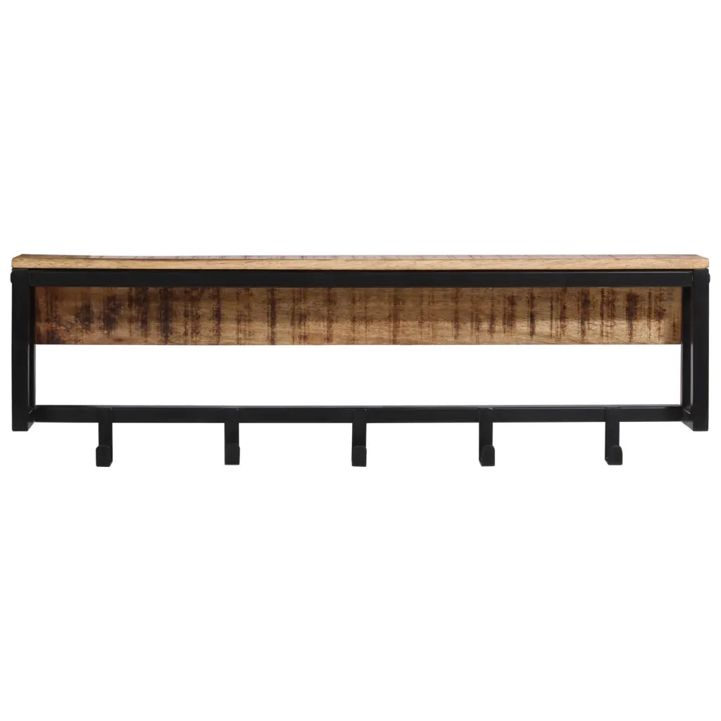Appendiabiti 87x10x27 cm in Legno Massello Grezzo di Mango CFW8051367