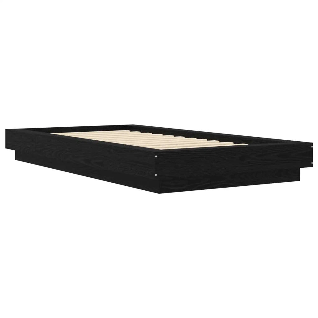 Struttura letto a pavimento Rovere Nero 80 x 210 cm 3429705