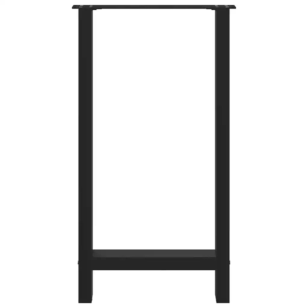 vidaXL Gambe per tavolo da bar nere 2 pz 50x(90-91) cm in acciaio