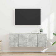 Mobile TV da parete 2 pz-Set di 2 Mobile TV a Muro-Credenza TV Grigio cemento 59,5 x 31 x 40 cm