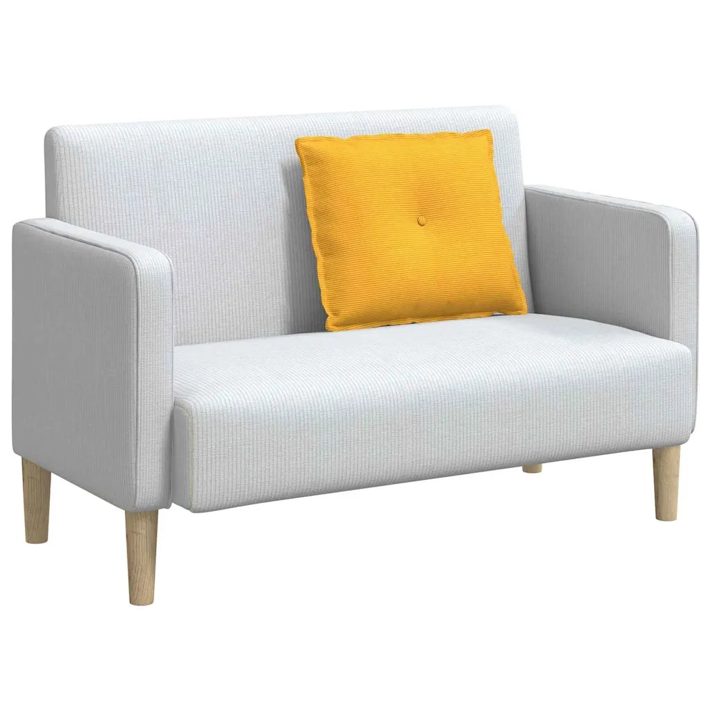 Cuscino per Schiena | Cuscino dorsale Giallo Chiaro 60 x 50 cm Tessuto in Cords