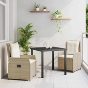 Set da Pranzo per Giardino 3 pcs Beige e Grigio Chiaro 3380967